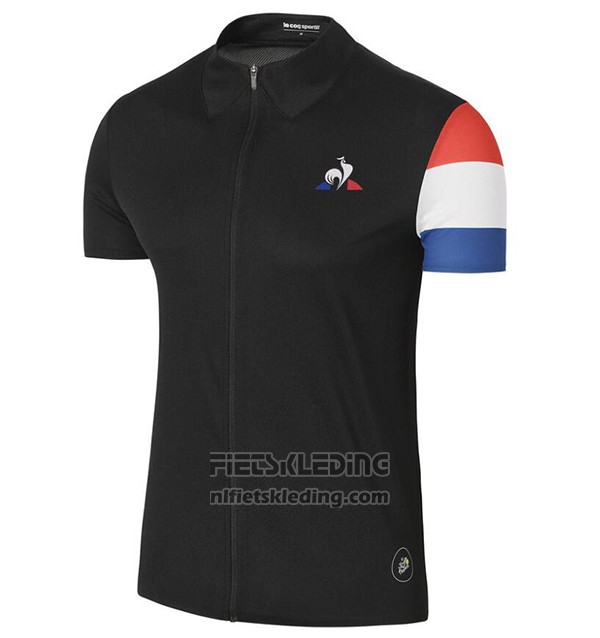 2017 Fietskleding Coq Sportif Tour de France Zwart Korte Mouwen en Koersbroek